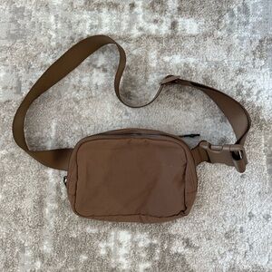 Brown Nylon Belt Bag